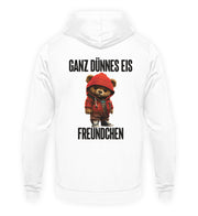 GANZ DÜNNES EIS TEDDY ROT Rückendruck Unisex Hoodie