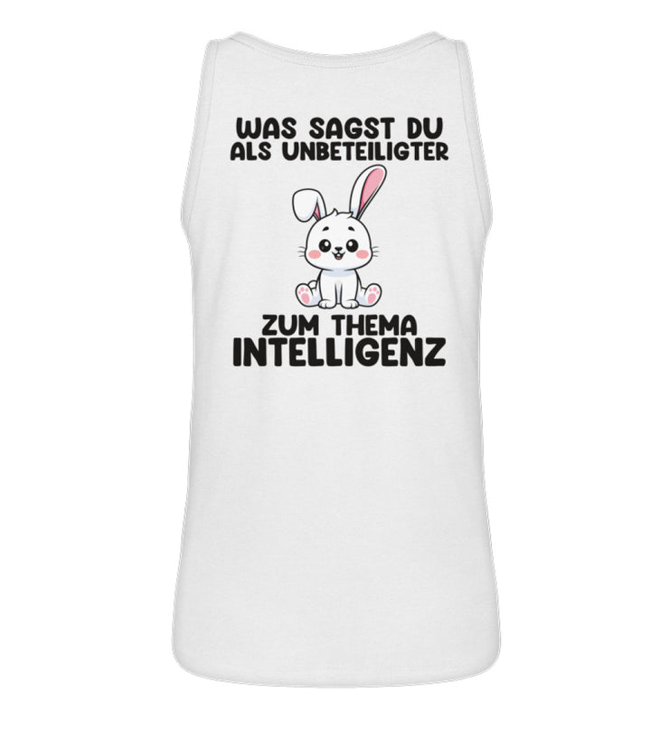 UNBETEILIGTER ZUM THEMA INTELLIGENZ HASE Rückendruck Tanktop