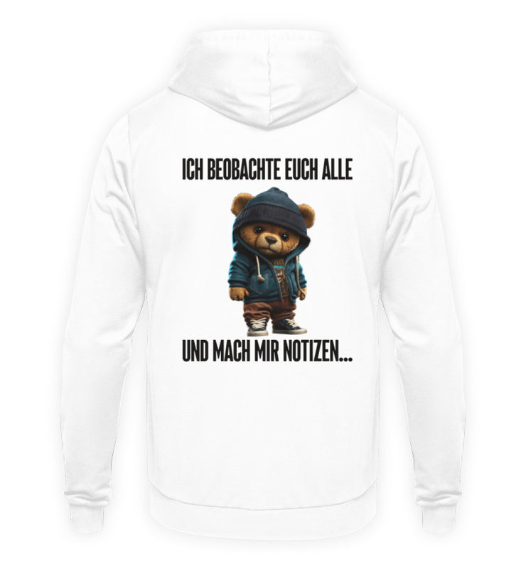 BEOBACHTEN TEDDY Rückendruck Hoodie