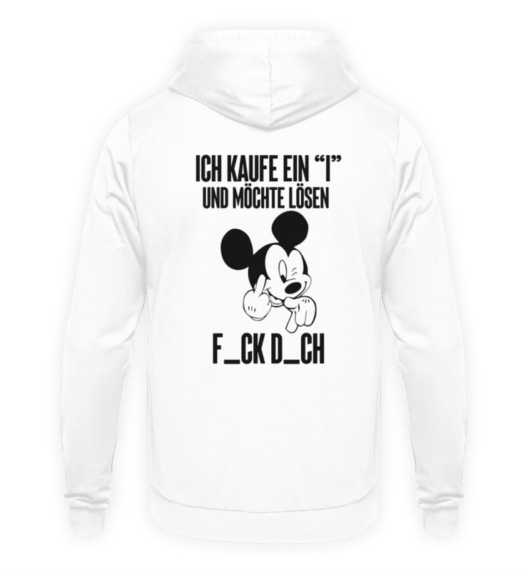 ICH KAUFE EIN "I" MOUSE Rückendruck Unisex Hoodie