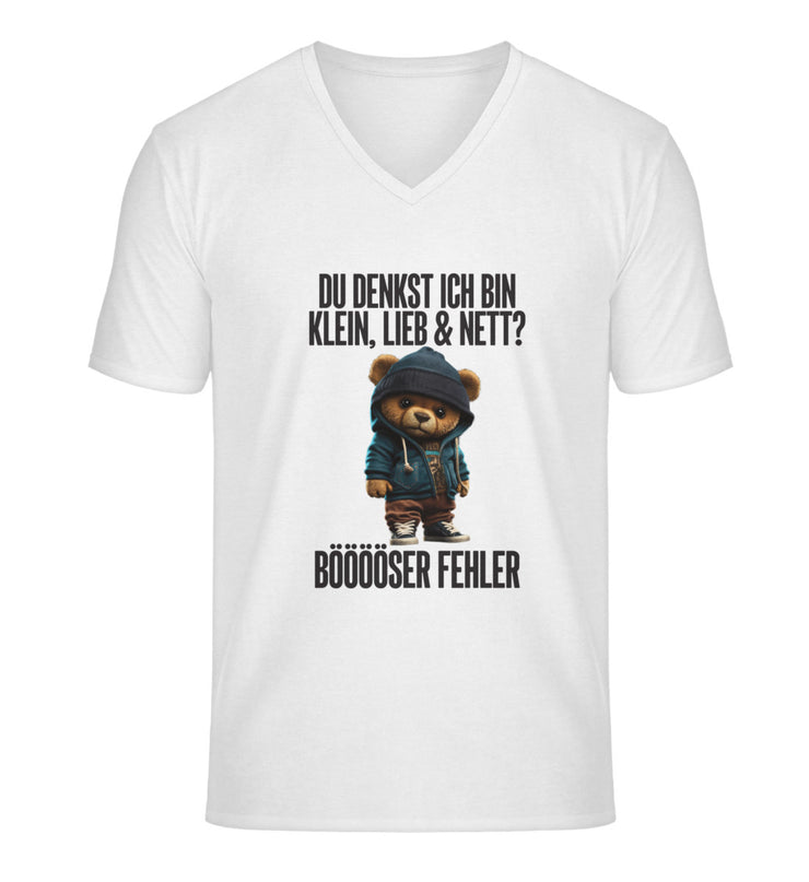 KLEIN, LIEB & NETT TEDDY Vorderdruck V-Ausschnitt Shirt