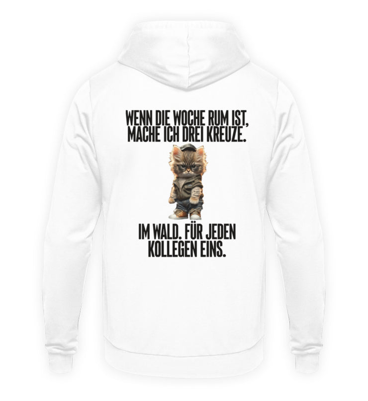 WOCHE KATZE Rückendruck Unisex Hoodie