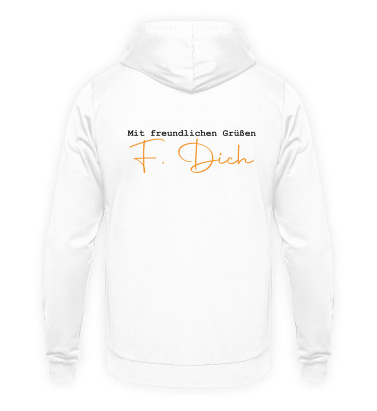 MIT FREUNDLICHEN GRÜßEN Backprint Hoodie