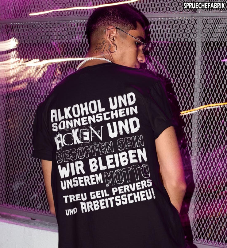 ALKOHOL & SONNENSCHEIN V-Neck Shirt