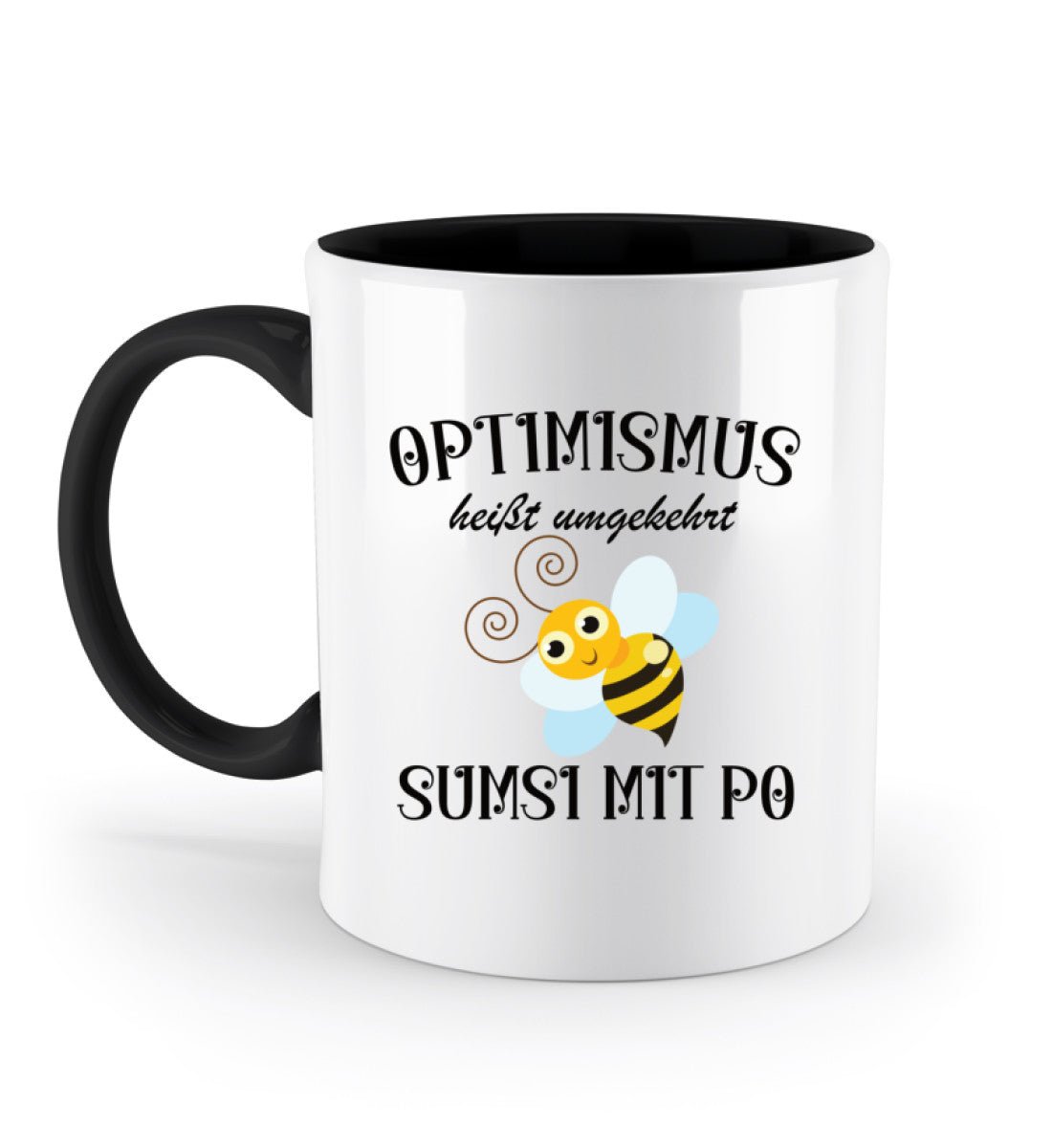 OPTIMISMUS HEIßT UMGEKEHRT SUMSI MIT PO Tasse - Spruechefabrik